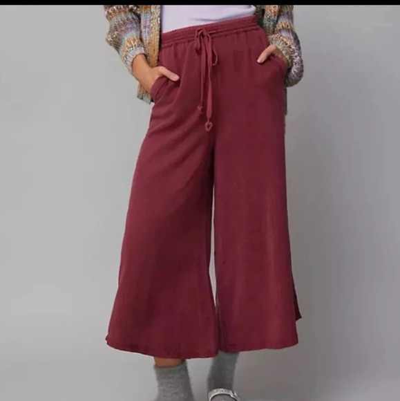 ANTHROPOLOGIE Eudora Cropped Wide Leg Pants.Size M - Picture 2 of 8